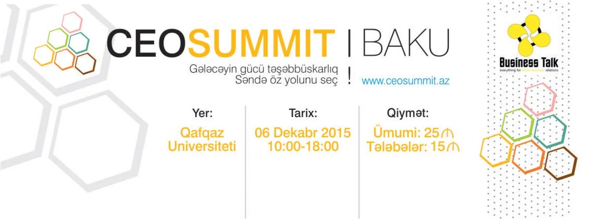 ​Bakıda şirkət rəhbərlərinin sammiti keçiriləcək