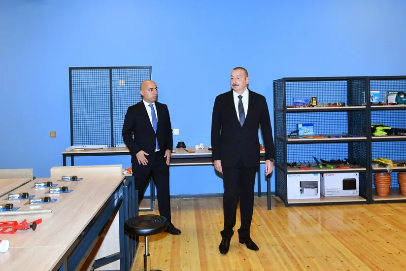 President Ilham Aliyev attends opening of newly-built school No335 in Binagadi district, Baku
