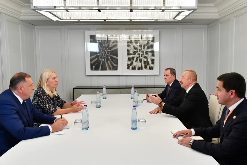 President Aliyev meets with member of Bosnia and Herzegovina Presidency Željka Cvijanović and President of Republic of Srpska Milorad Dodik