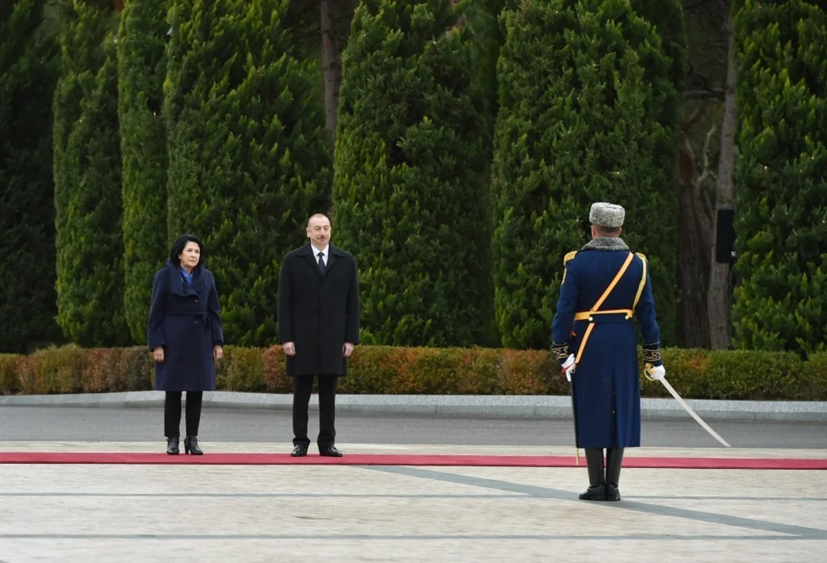 Gürcüstanın Prezidenti Salome Zurabişvilinin rəsmi qarşılanma mərasimi keçirilib