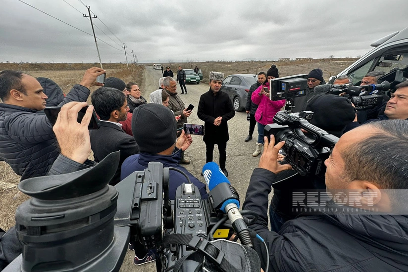 Group of foreign journalists arrives in Aghdam