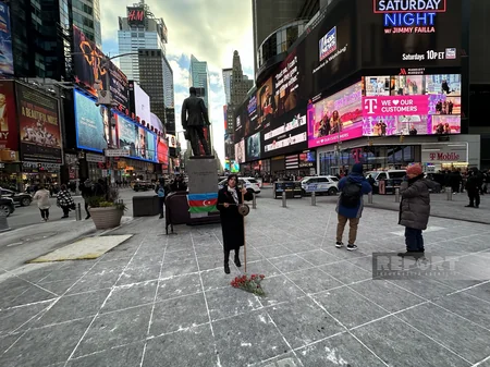 Nyu-Yorkun məşhur “Times Square” meydanında 20 Yanvar şəhidləri anılıb