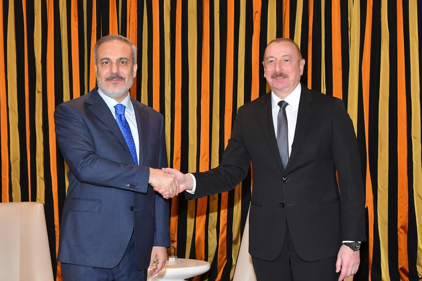 President of Azerbaijan Ilham Aliyev meets with Foreign Minister of Türkiye in Munich