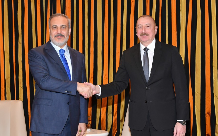 President of Azerbaijan Ilham Aliyev meets with Foreign Minister of Türkiye in Munich