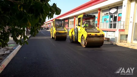 Bakının Nizami rayonunun Şirin Mirzəyev küçəsi təmir edilir