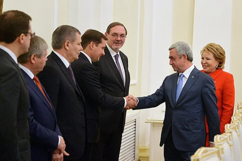 Президент Армении принял делегацию во главе с председателем Совета Федерации РФ