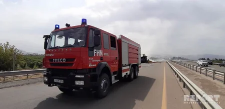 Göygöl rayonunda yük maşını yanıb - VİDEO - ƏLAVƏ OLUNUB