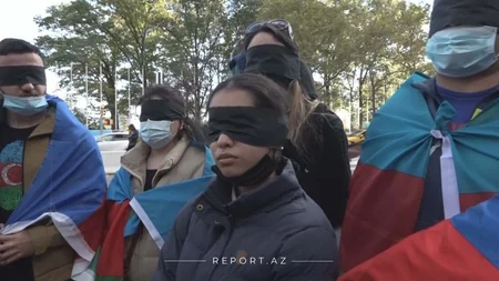 Azerbaijani youth holds protest rally in New York