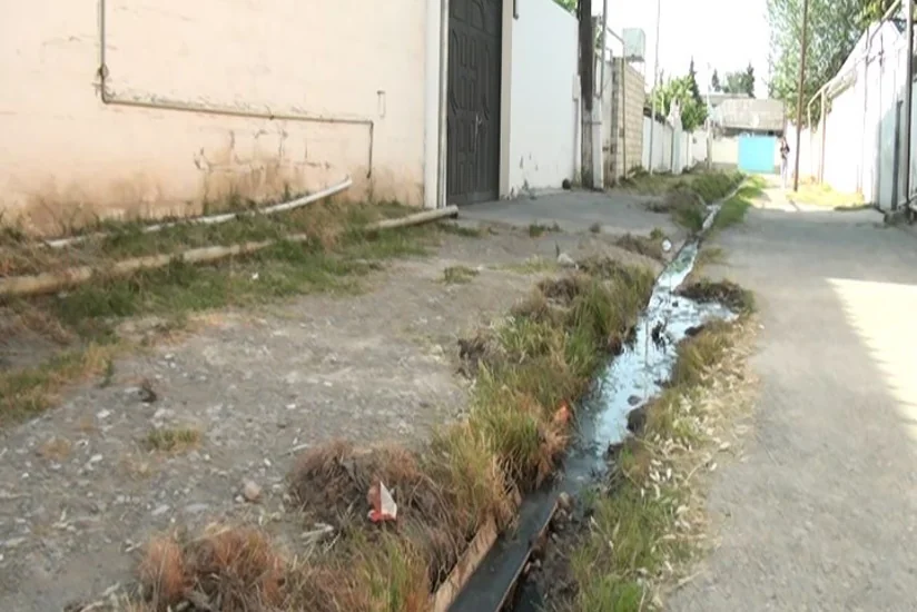 Kürdəmirin mərkəzi küçəsinin mövsümi qonaqları: yayda üfunət, qışda sel suları - REPORTAJ