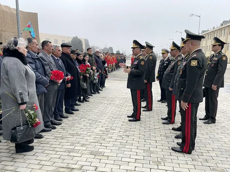 Hərbi İnstitutda şəhidlərin Xatirə kompleksinin açılışı olub