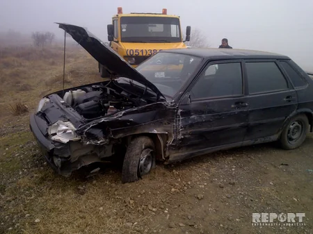 Duman Goranboyda yol qəzasına səbəb olub - FOTO