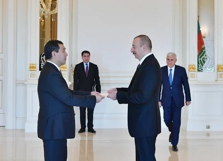 President Ilham Aliyev received credentials of incoming Kazakh ambassador