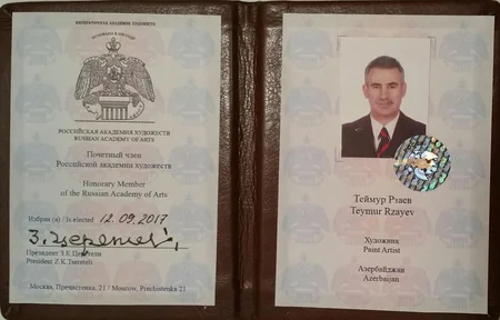 Teymur Rzayev Rusiya Rəssamlıq Akademiyasının fəxri akademiki seçilib