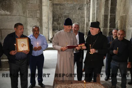 Mahnı sədaları altında Laçına gedən udilər - VİDEOREPORTAJ