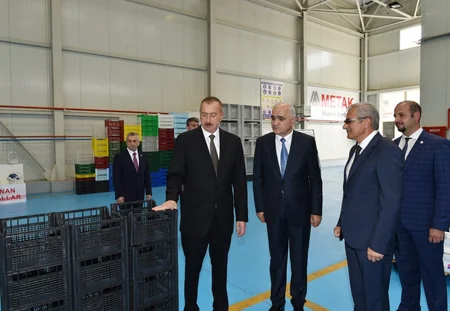 Prezident İlham Əliyev Balaxanı Sənaye Parkının açılışında iştirak edib