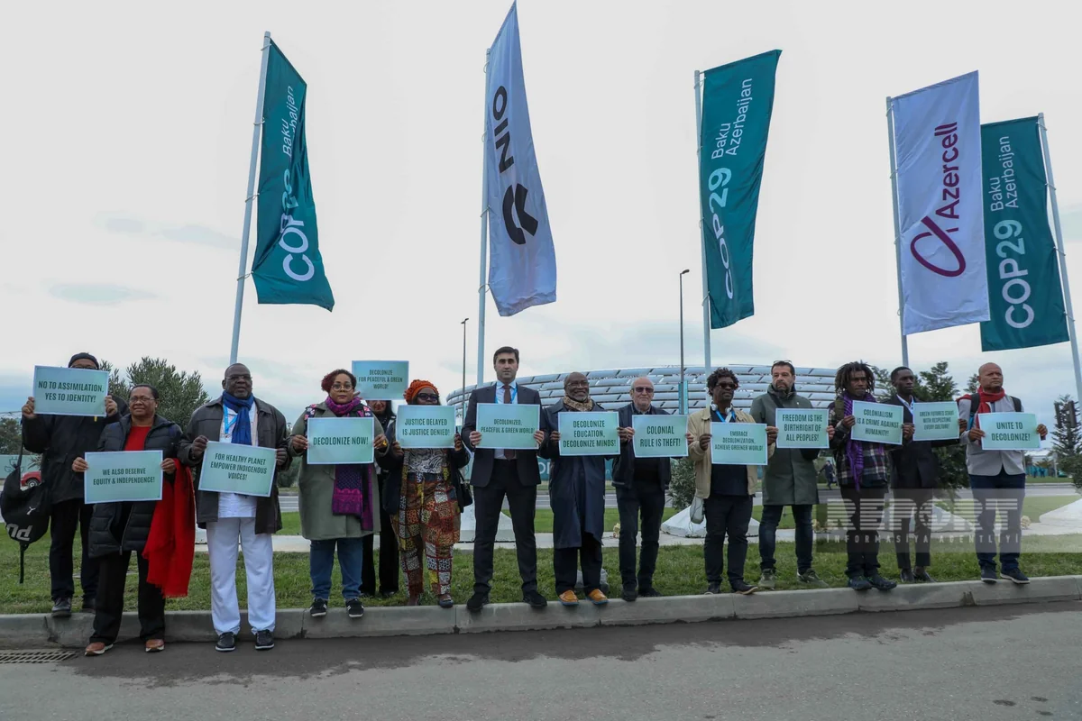 Protest action against colonialism held at COP29 venue