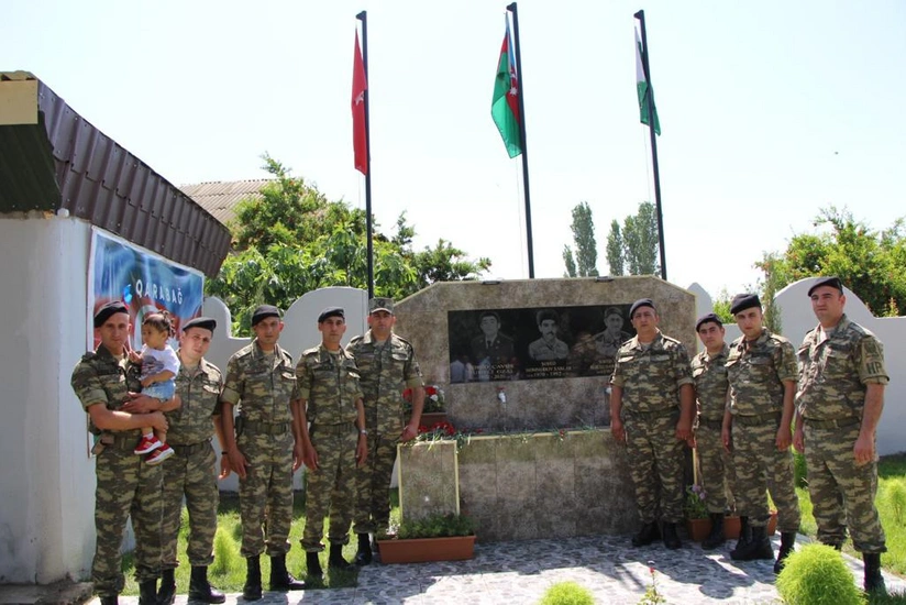 Yevlaxda şəhidlərin xatirəsinə ucaldılmış bulağın açılışı olub