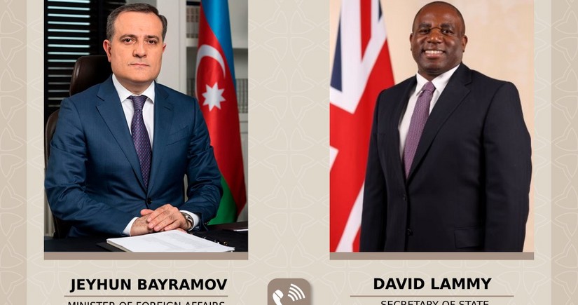 Ceyhun Bayramov Britaniyanın dövlət katibi ilə İsrail-İran qarşıdurması ətrafında müzakirələr aparıb