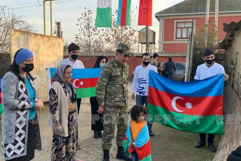 Vətən Müharibəsi iştirakçısı olan qardaşlar Biləsuvarda coşqu ilə qarşılandı