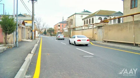 Bakının Nazim İsmayılov küçəsi əsaslı təmir edilib