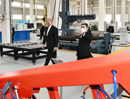 Prezident Hacıqabul Sənaye Məhəlləsinin açılışında iştirak edib - YENİLƏNİB