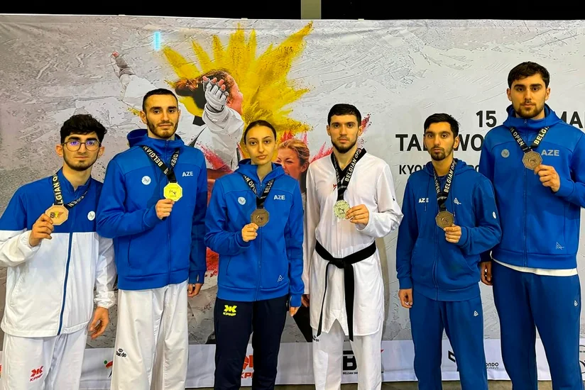 Azərbaycan taekvondoçuları Belçikada keçirilən açıq çempionatda 6 medal qazanıblar