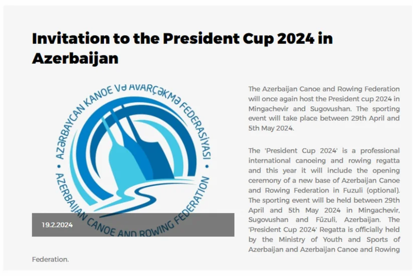 “Prezident Kuboku-2024” beynəlxalq reqatasında 20-dən çox ölkə mübarizə aparacaq