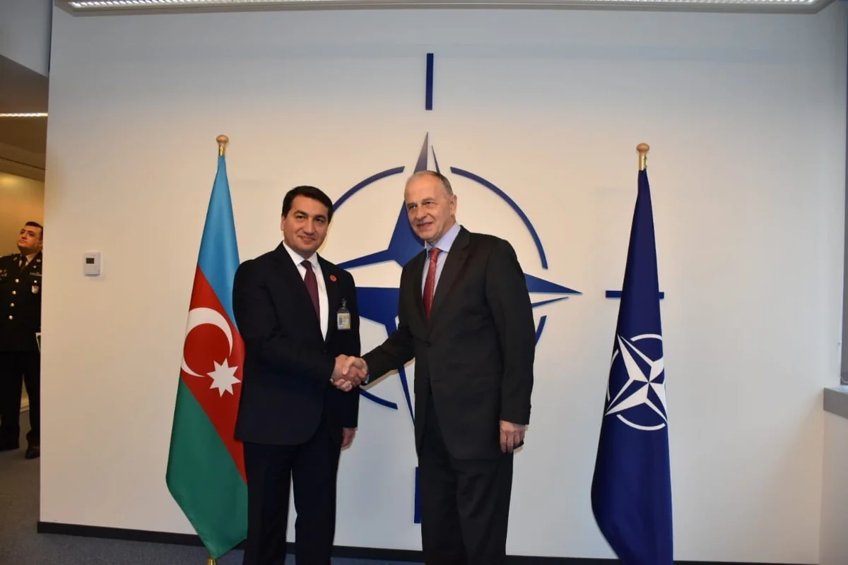 Azərbaycan Prezidentinin köməkçisi NATO baş katibinin müavini ilə görüşüb