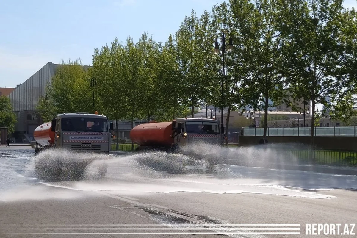 Bakının 200-dən çox küçəsi xüsusi kimyəvi maddələrlə dezinfeksiya olunur