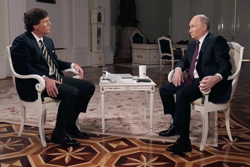 President Putin gives his first major interview to Western journalist since start of war in Ukraine