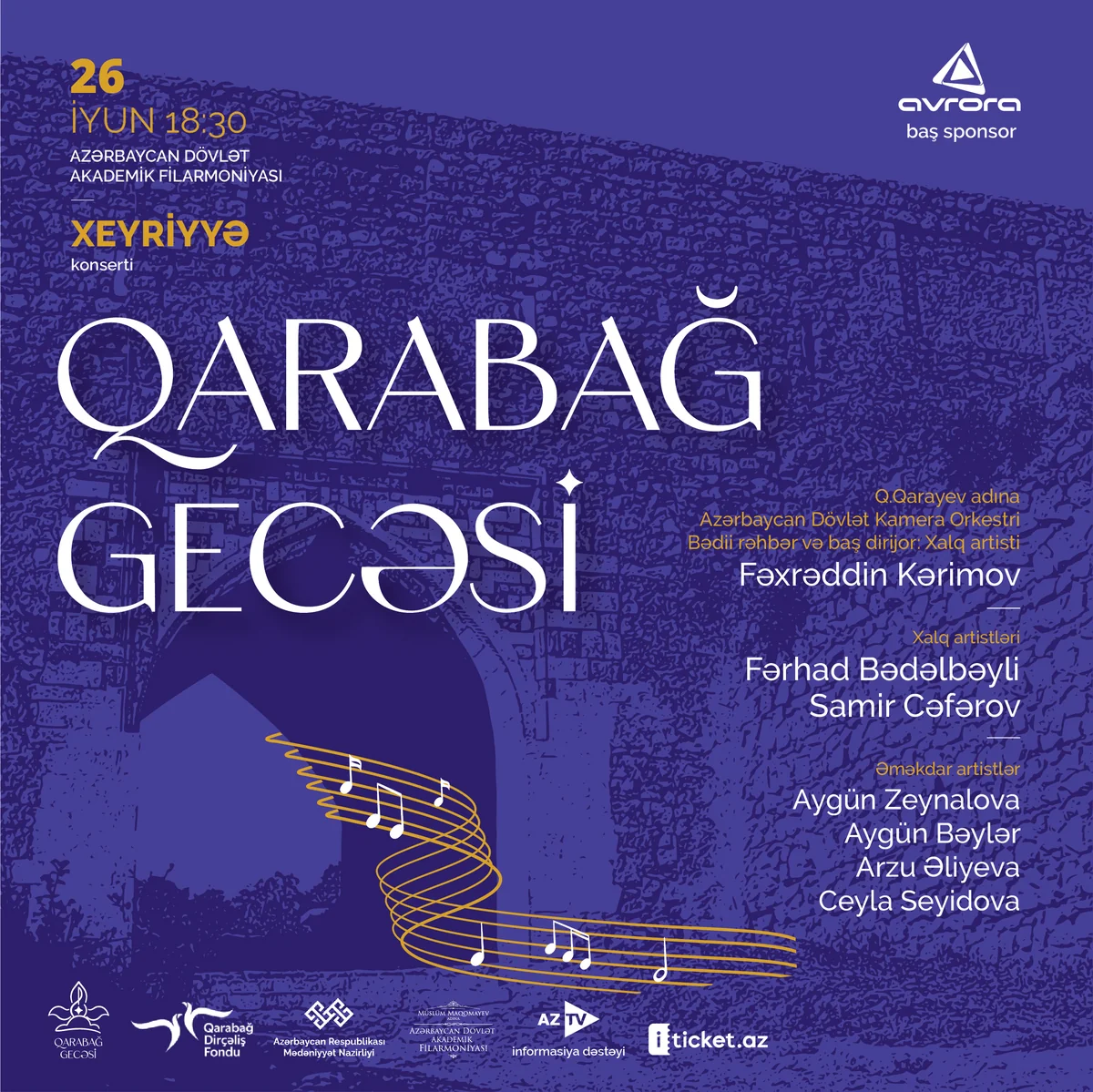 “Qarabağ gecəsi” adlı xeyriyyə konserti keçiriləcək