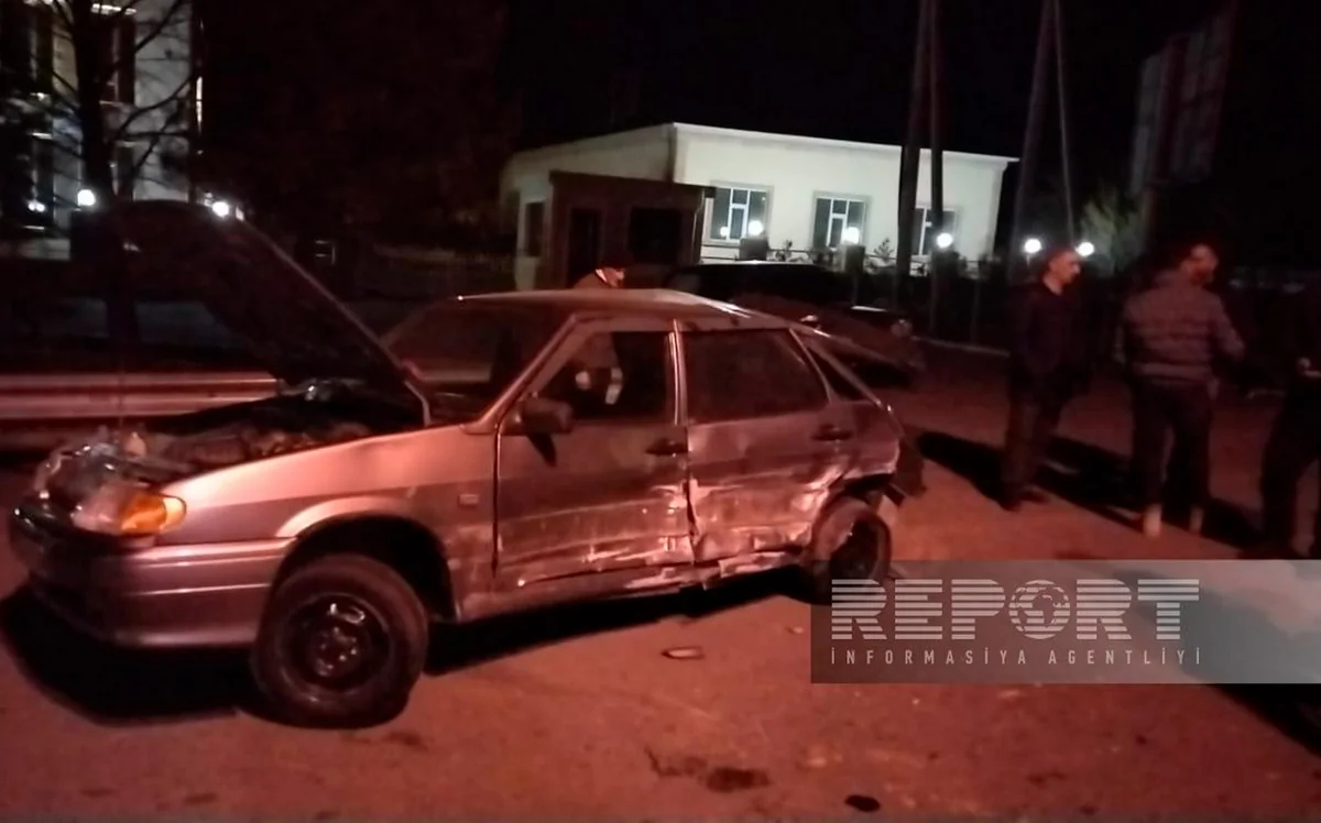 Oğuzda iki avtomobil toqquşub, xəsarət alan var