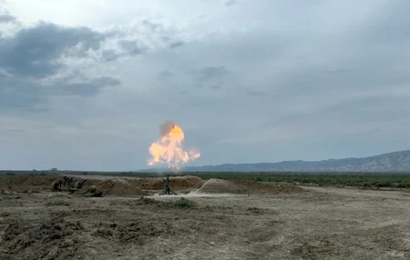 Artillery units carry out combat firing