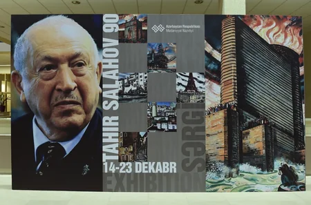 Prezident İlham Əliyev Tahir Salahovun 90 illik yubileyinə həsr edilən sərgi ilə tanış olub - FOTO