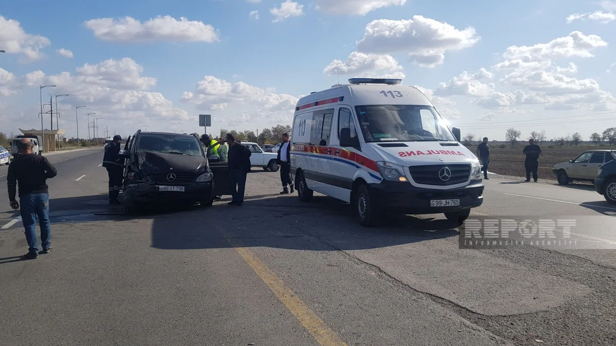 Kürdəmirdə ağır yol qəzası baş verib, xəsarət alanlar var