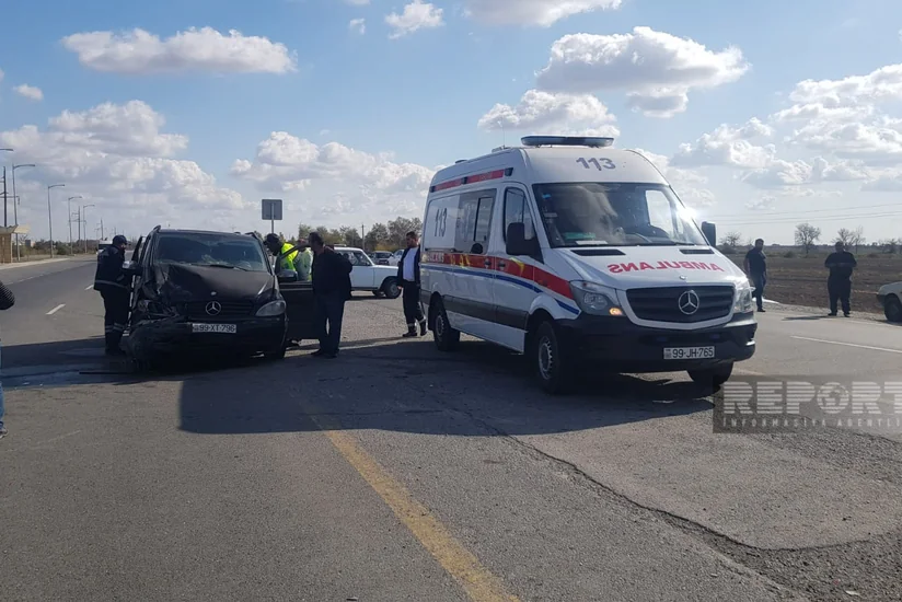 Kürdəmirdə ağır yol qəzası baş verib, xəsarət alanlar var