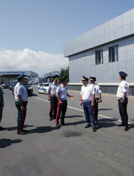 Generallar Astara dövlət sərhədindən buraxılış məntəqəsini yoxlayıblar
