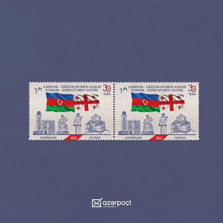 Azərbaycan-Gürcüstan əlaqələrinin 30 illiyinə poçt bloku təqdim olunub