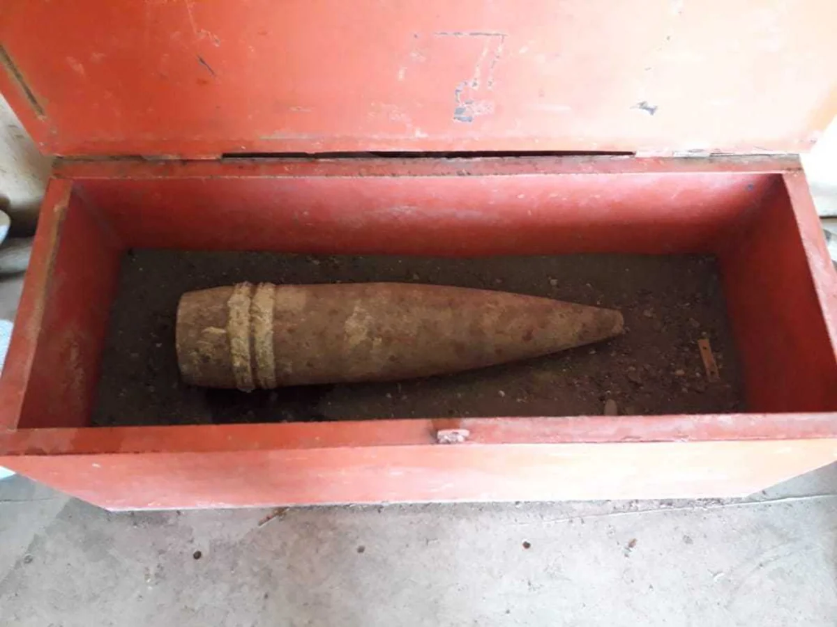 Ağstafada top mərmisi aşkar olunub - FOTO