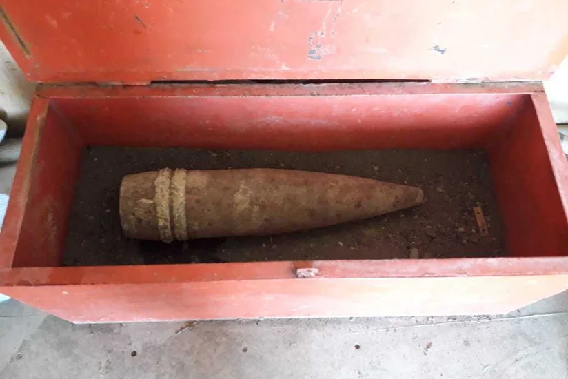 Ağstafada top mərmisi aşkar olunub - FOTO