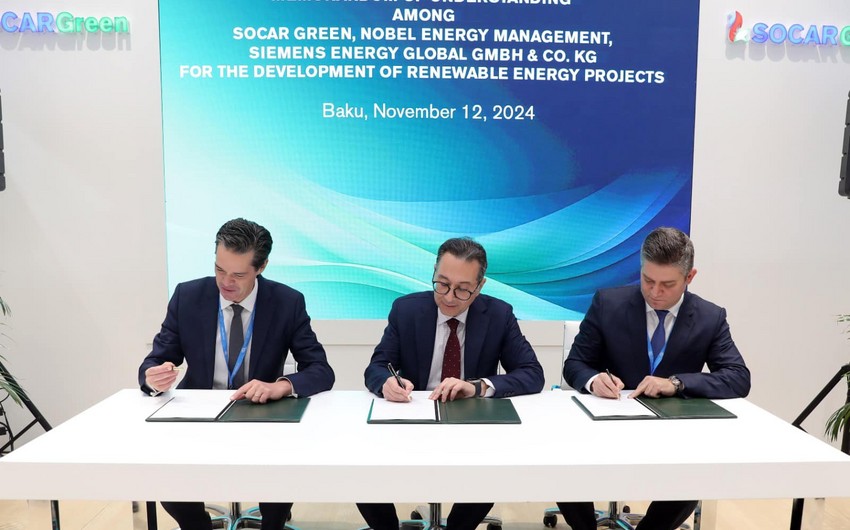 SOCAR Green подписала стратегические соглашения по зеленой энергии в рамках COP29