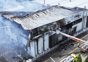 При крупном пожаре на заводе в Южной Корее пострадал один человек