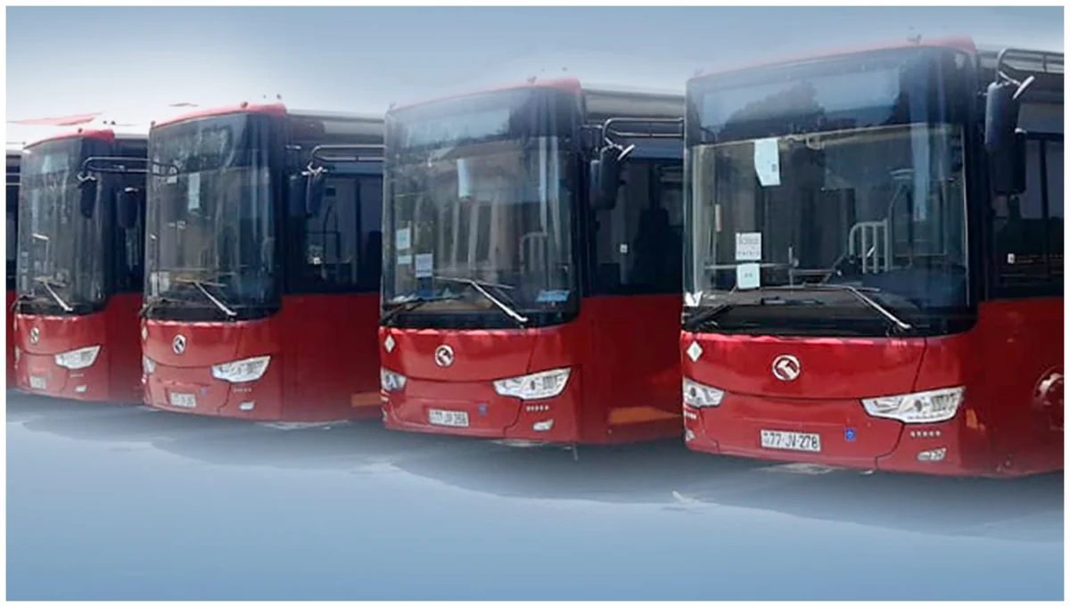 525 nömrəli marşrutda Çin istehsalı olan 10 avtobus istismara verilib