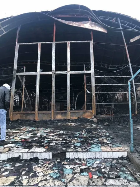 Gürcüstanda bazarda güclü yanğın olub