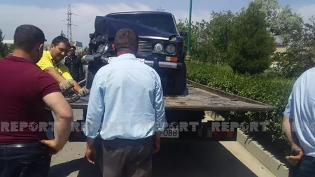 Kürdəmirdə iki avtomobil toqquşub, xəsarət alan var