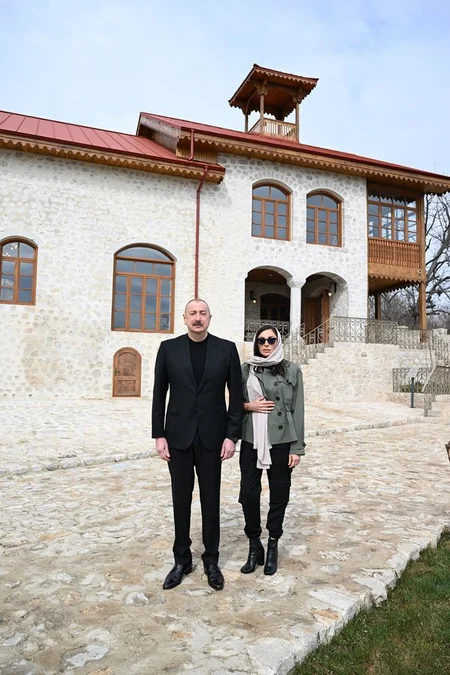 President Ilham Aliyev and First Lady Mehriban Aliyeva attend several openings and inspect construction work in Shusha