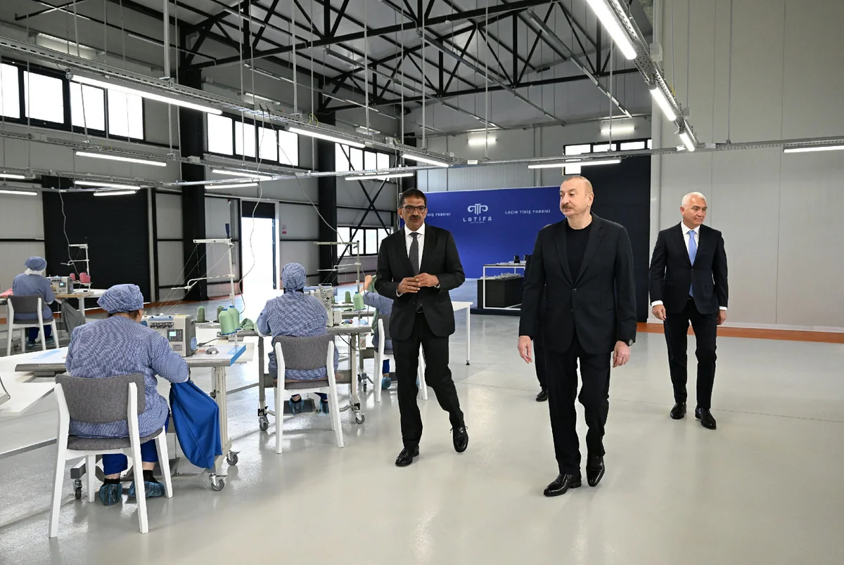 President Ilham Aliyev attends opening of 'LATIFA' Lachin Garment Factory