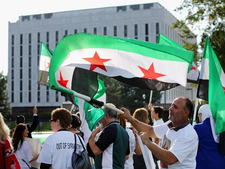 Protest held at Russian Embassy in Washington