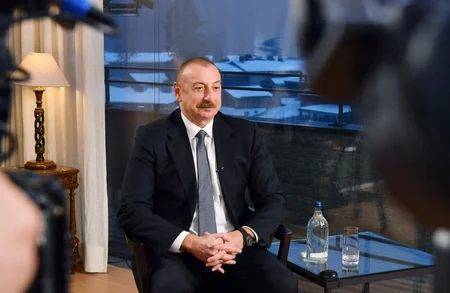 Azərbaycan Prezidenti Davosda Çinin CGTN televiziya kanalına müsahibə verib