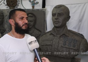 Şəhid abidələri hazırlayan heykəltəraş: “Çox ağırdır...” - VİDEOREPORTAJ